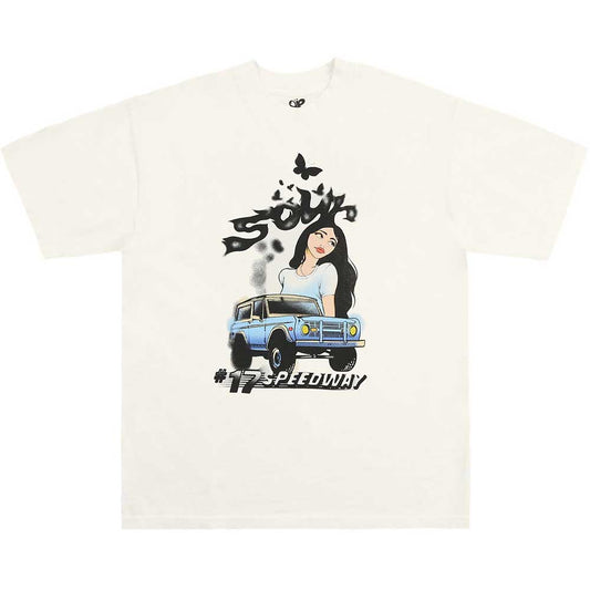 XX-Large unisex t-shirt with airbrushed Olivia Rodrigo “Sour” tour design.