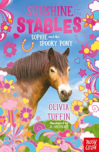 Book cover: brown pony in a field with colorful floral decorations.