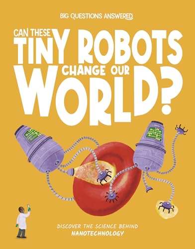 Book cover with illustrated robots interacting with a red blood cell.