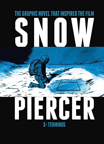 Graphic novel cover: lone figure kneeling in a snowy, desolate landscape.