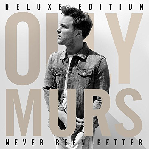 Olly Murs album cover with man in denim jacket on a grey background.