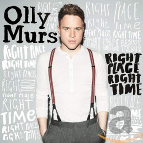 Olly Murs album cover, "Right Place Right Time," featuring artist portrait.