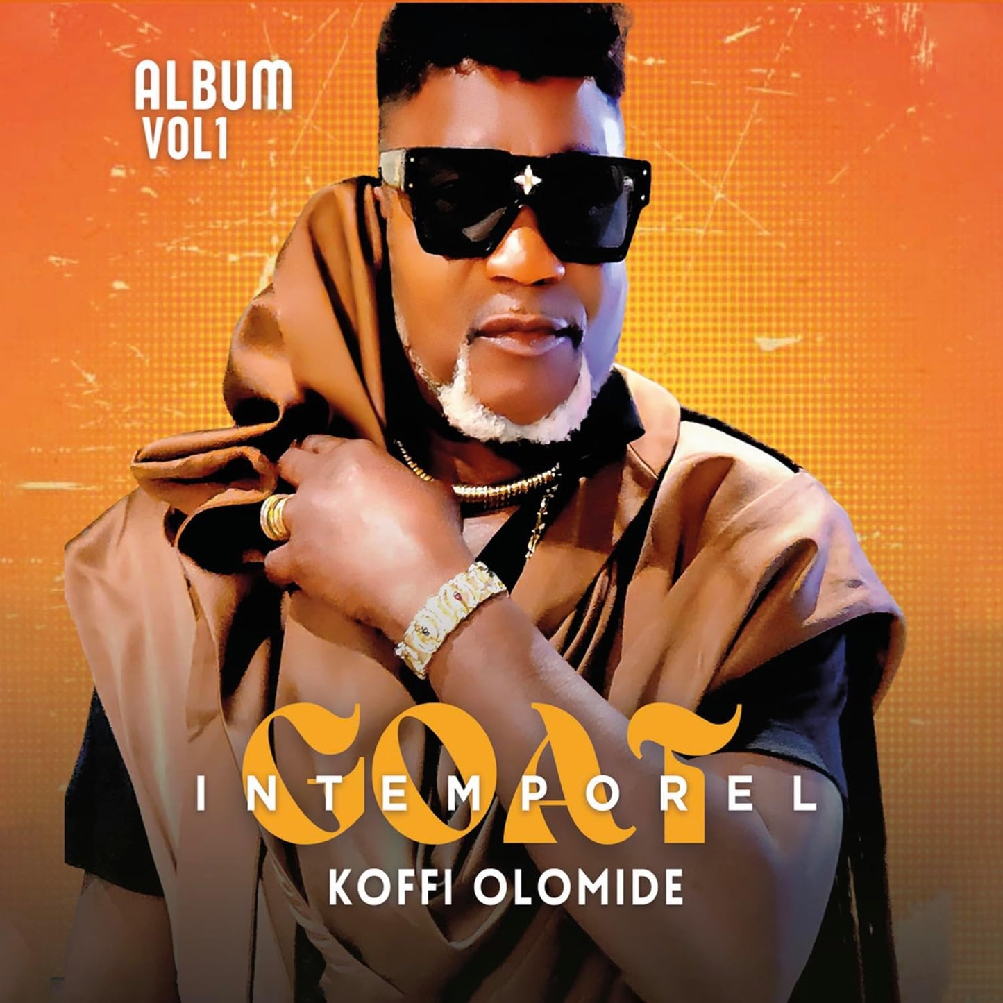 Album cover for Koffi Olomide’s “Goat Intemporel” featuring a portrait of the artist.