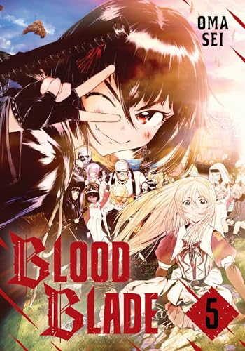 Anime-style cover for "Blood Blade 5:5" featuring a woman with dark hair and a sword.