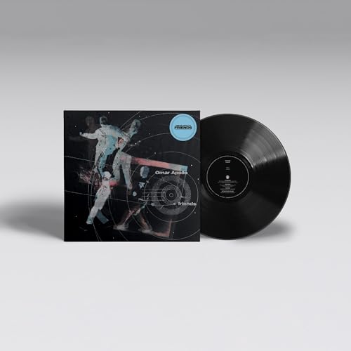 Omar Apollo “Friends” vinyl record and album cover displayed.