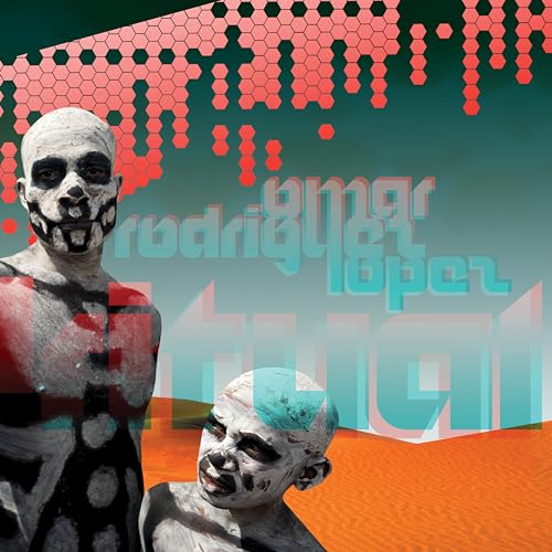 Album cover for Omar Rodríguez-López’s “Megaritual” featuring a stylized face.