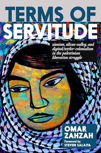 Book cover with colorful portrait of a person in a keffiyeh.