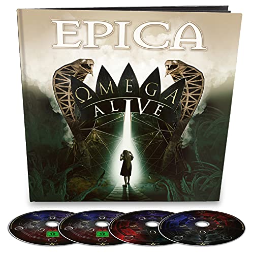 DVD case for "Omega Alive" featuring snakes and a silhouetted figure.