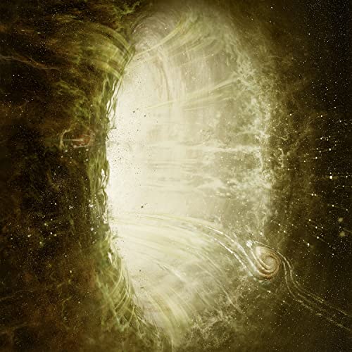 Abstract swirling light and dark colors, resembling a vortex or tunnel.