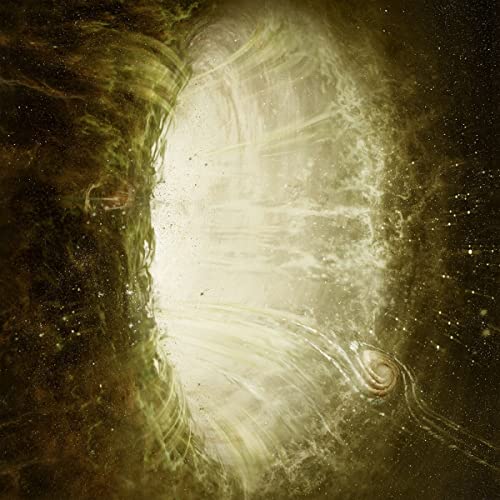 Abstract swirling light and dark colors, resembling a vortex or nebula.
