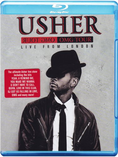 Blu-ray cover featuring Usher in a hat and leather jacket.