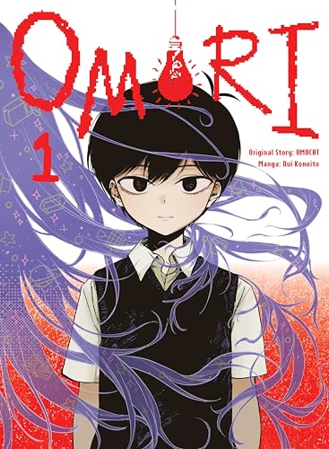 Manga cover: boy with dark hair, red background, and floating ribbons.