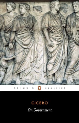 Book cover: "On Government" by Cicero, featuring a classical sculpture.