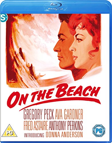 Blu-ray cover for On The Beach featuring a painted portrait of two people.