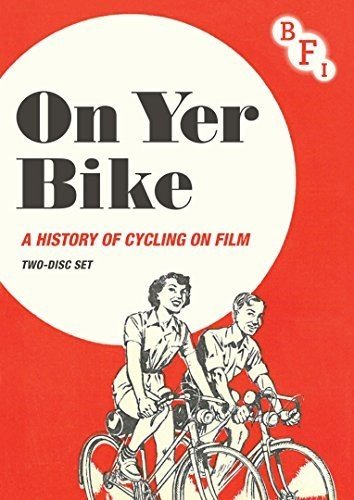 DVD cover: Couple cycling, red background, text “On Yer Bike” and BFI logo.