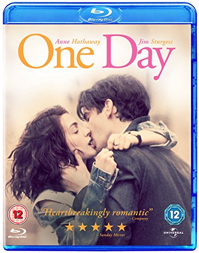 Blu-ray cover for One Day showing a couple kissing, with age rating 12 logos.