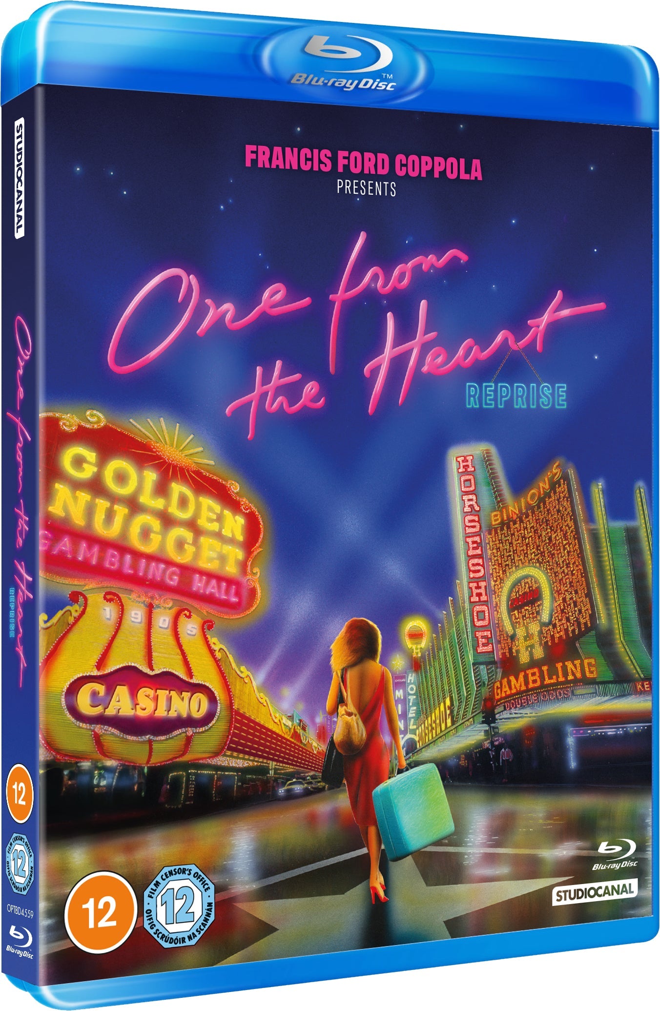 Blu-ray cover for One From The Heart: Reprise showing a woman walking through Las Vegas.