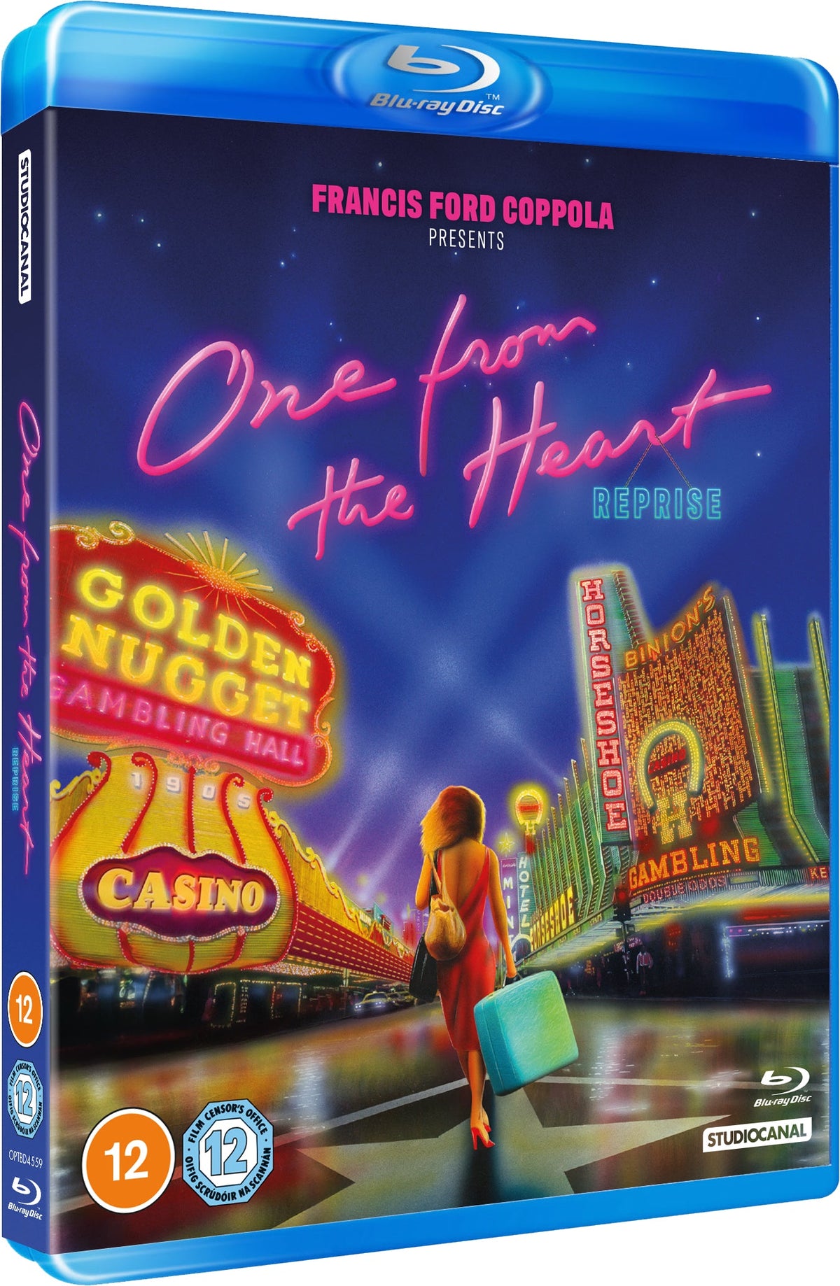 Blu-ray cover for One From The Heart: Reprise showing a woman walking through Las Vegas.