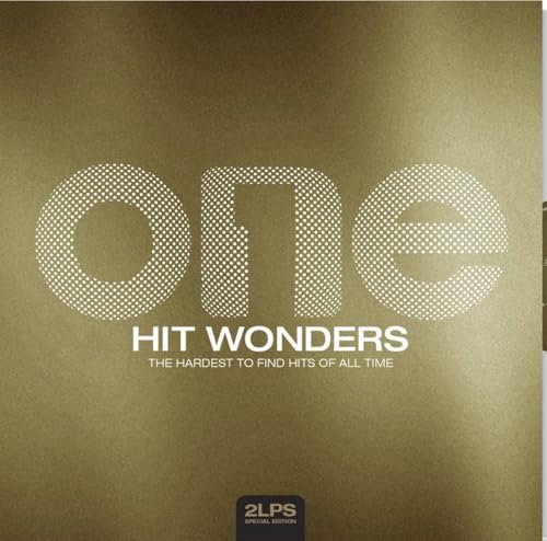 Gold vinyl record cover with large white dotted “one” and text.