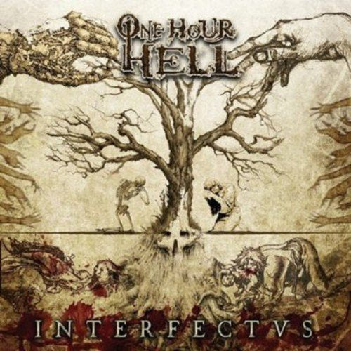Album cover art with a tree and skeletons, titled "One Hour Hell - Interfectus".