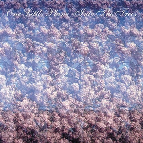 Album cover with white script text on a background of purple and blue trees.