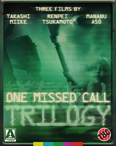 Blu-ray cover for "One Missed Call Trilogy" with distorted imagery.