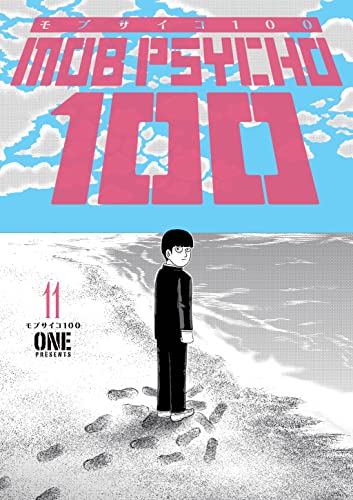 “Mob Psycho 100 Volume 11” manga cover with a boy standing on a beach.