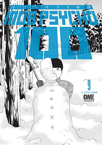 Mob Psycho 100" Volume 9 manga cover with a boy and snowy forest scene.
