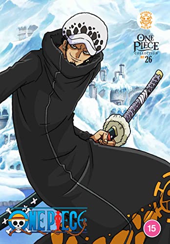 DVD cover featuring Trafalgar Law in a black cloak against a snowy background.