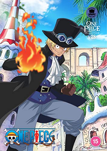 One Piece Collection #28 DVD cover featuring a determined character with flames.