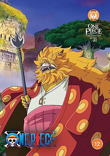 One Piece Collection 31 DVD cover featuring a lion-man with a trident.