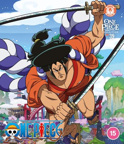 One Piece Collection 39 Blu-ray cover featuring Zoro with swords drawn.