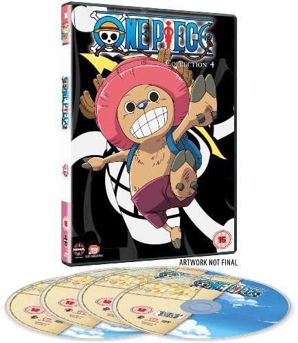 One Piece Collection 4 DVD case featuring Tony Tony Chopper and four matching discs.