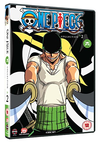 DVD cover of One Piece Collection 2 featuring Zoro holding two swords.