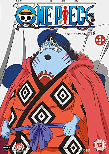 One Piece Collection 18 DVD cover featuring the character Jinbe in a patterned robe.