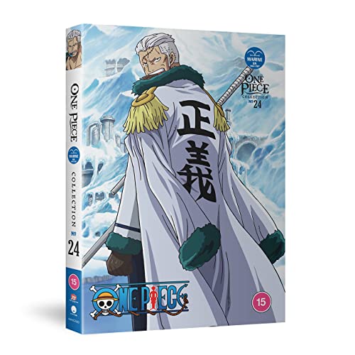 One Piece Collection 24 DVD case featuring Smoker against a snowy mountain background.