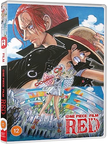 One Piece Film Red" DVD cover featuring anime characters and red text.