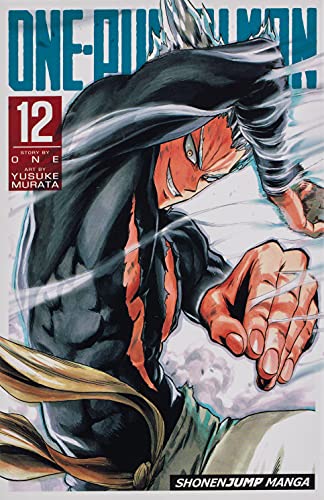 One-Punch Man manga volume 12 cover featuring a dynamic illustration of the character Garou.