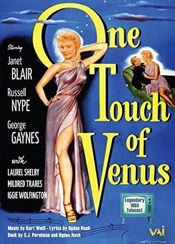 1955 movie poster for "One Touch of Venus" starring Janet Blair.
