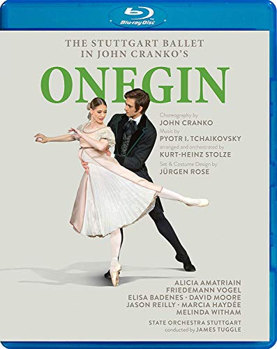 Onegin" Stuttgart Ballet Blu-ray cover featuring dancers in costume.
