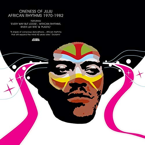 Album cover: stylized portrait of a man with colorful face paint.