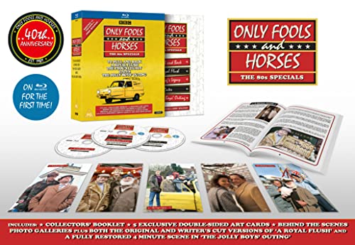 Only Fools and Horses" 1980s specials Blu-ray boxset with photos and booklet.