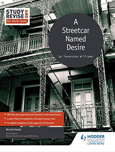 Book cover for “A Streetcar Named Desire” study guide, featuring a New Orleans building.