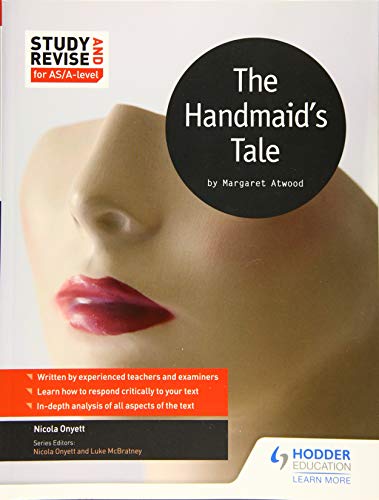 Book cover for “The Handmaid’s Tale” study guide, with a face portrait.