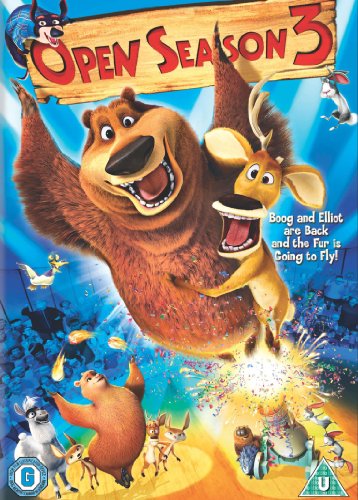 Open Season 3" DVD cover featuring a bear and deer in action.