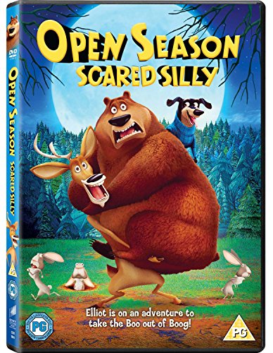"DVD case with cartoon bear, deer, and dog in a forest scene at night."