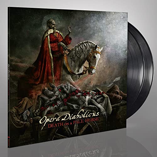 Vinyl record with cover art depicting a pale horse and figures below.