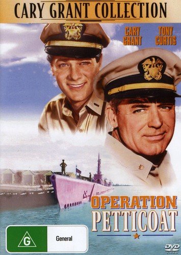 DVD cover for "Operation Petticoat" featuring Cary Grant and Tony Curtis.