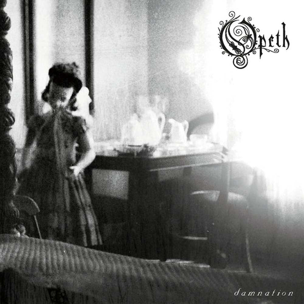 Black and white album cover featuring a woman in a vintage room.