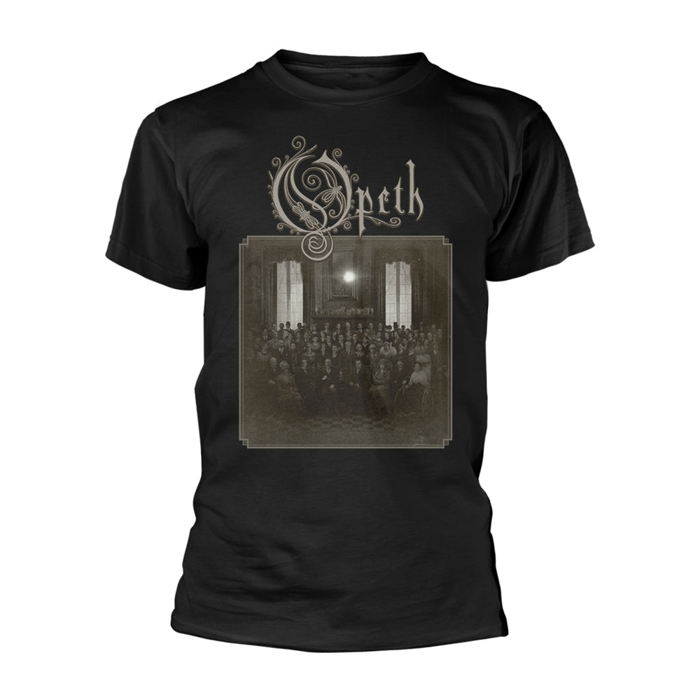 Black t-shirt with Opeth album artwork featuring a vintage photograph.